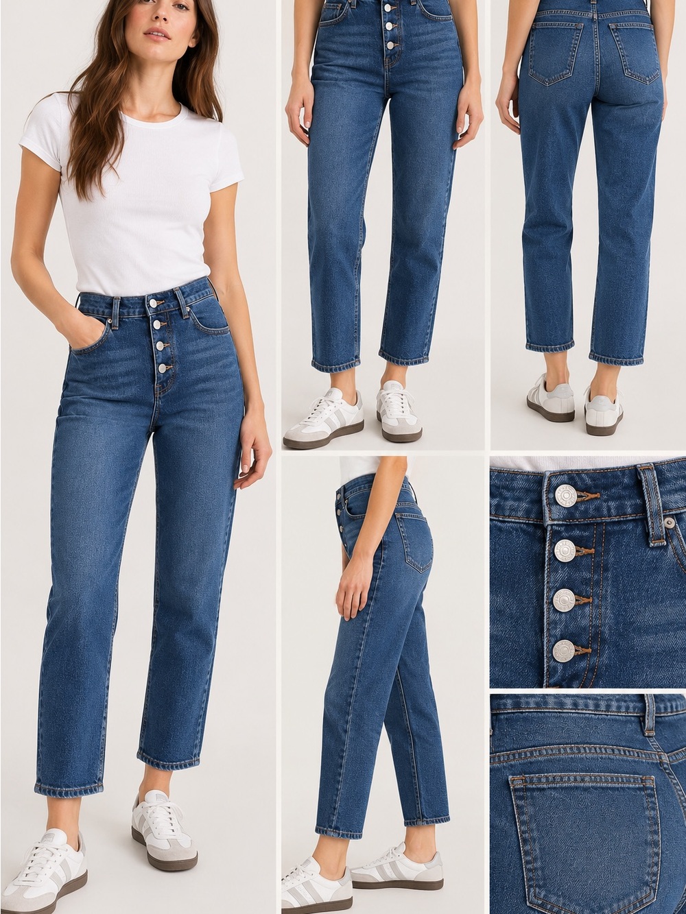 Nicole Miller New York Nomad Super High Rise Straight Jeans Size 10